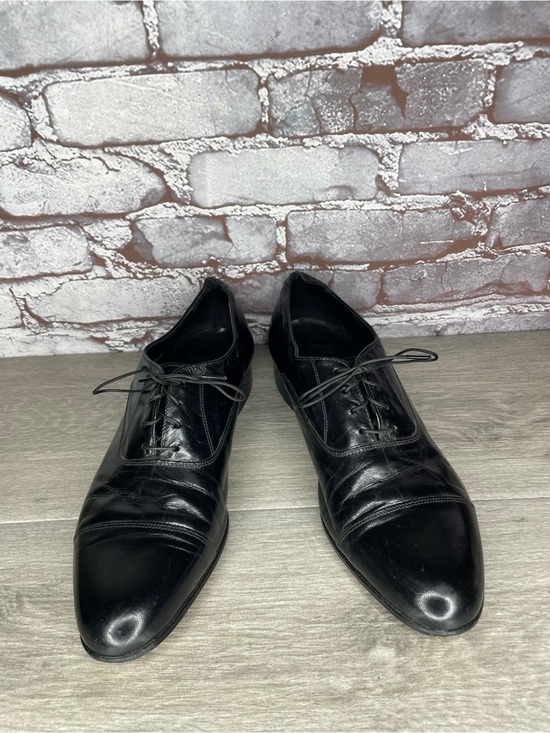 VTG Florsheim Black Patent Leather Oxford Lace Up Dress Shoes Men’s Sz 9.5D US main image 5